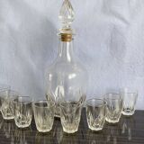 Service à liqueur monaco vintage ancien en verre