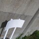 Fully adjustable white metal workshop chair in height