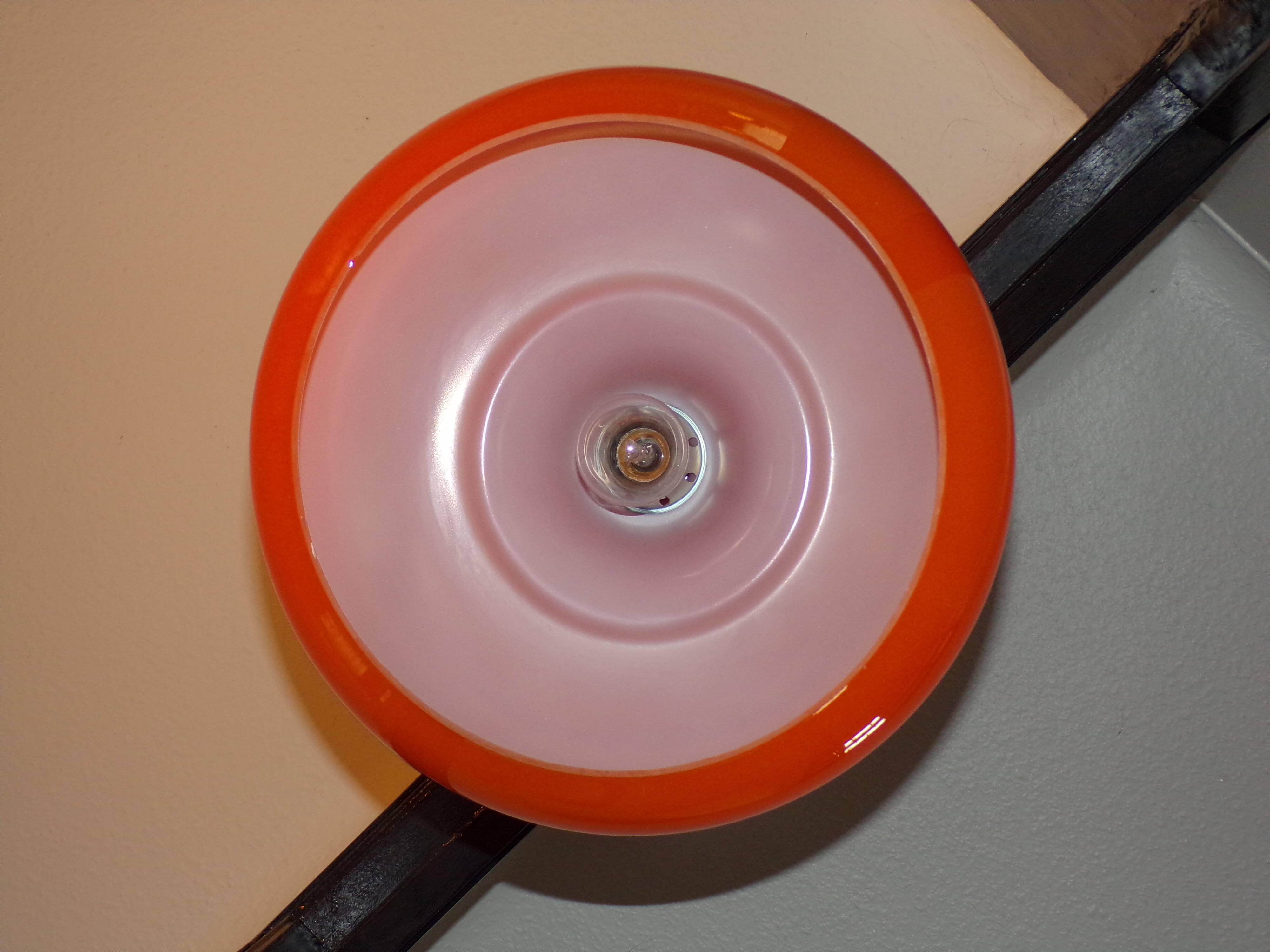Doria 1970 opaline orange pendant light