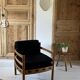 Scandinavian lounge chair COJA in wood and leather, 1960s