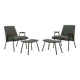 Two sets of lounge chairs with ottoman by Pierre Guariche for Meurop