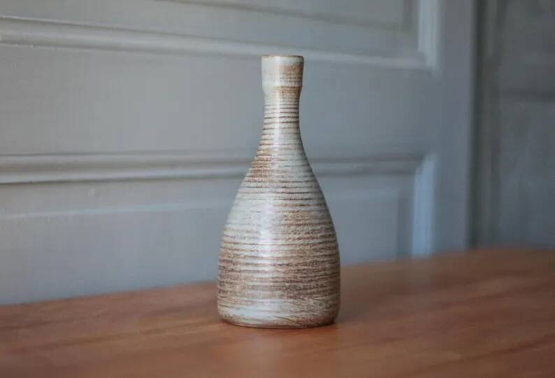Vase grès signé Guy Roland Marcy, pot à fleurs, collection, 70's