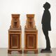 Antique Art Nouveau bedside tables Italy 19th Century