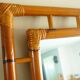 Bamboo mirror, openwork, vintage