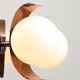 Vintage Italian Copper and Opaline Chandelier, 1970s