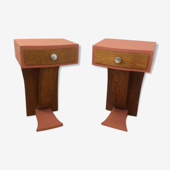 Pair of art deco bedside tables