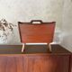 Vintage Scandinavian teak magazine rack