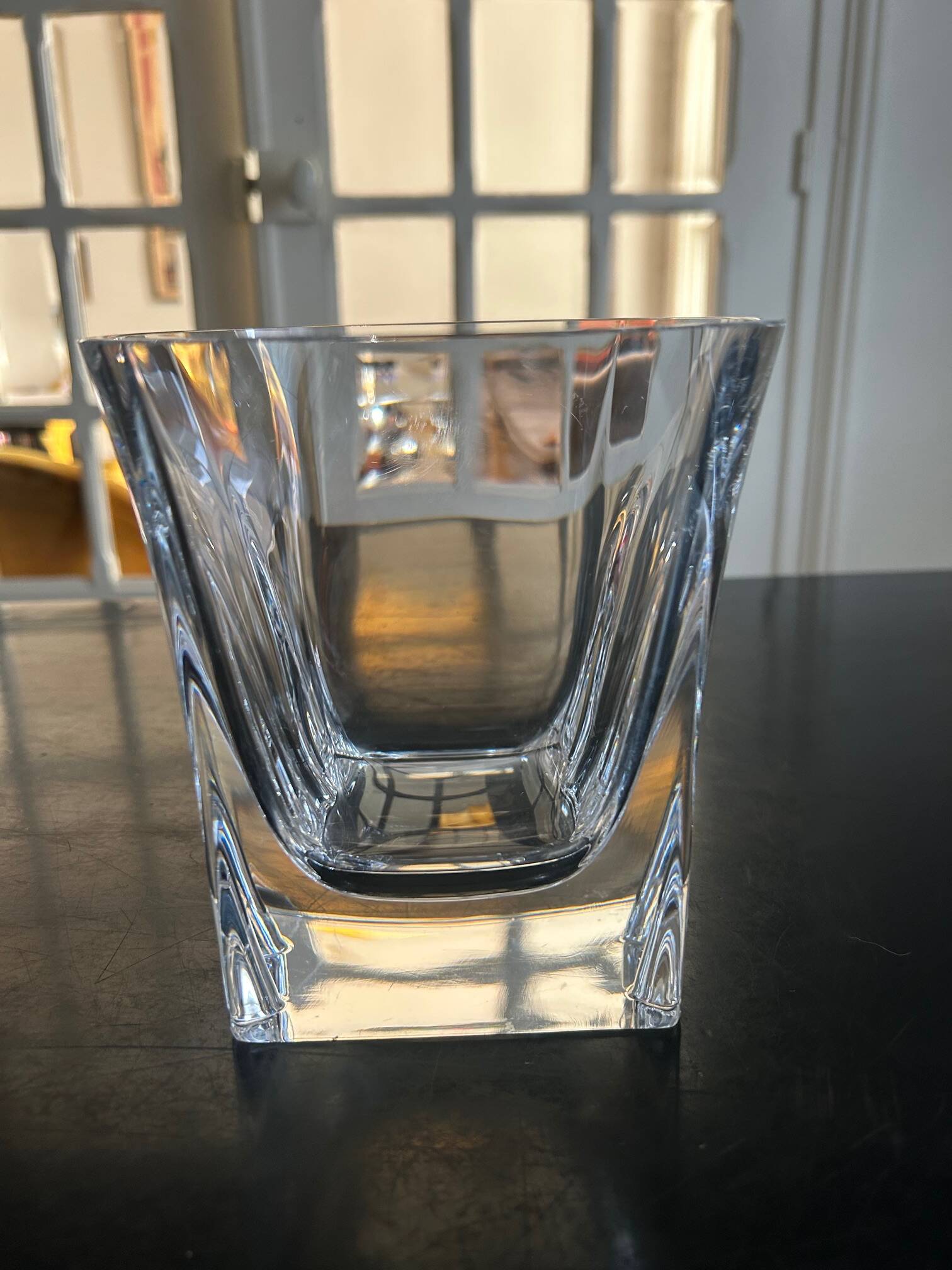 Crystal cut vase