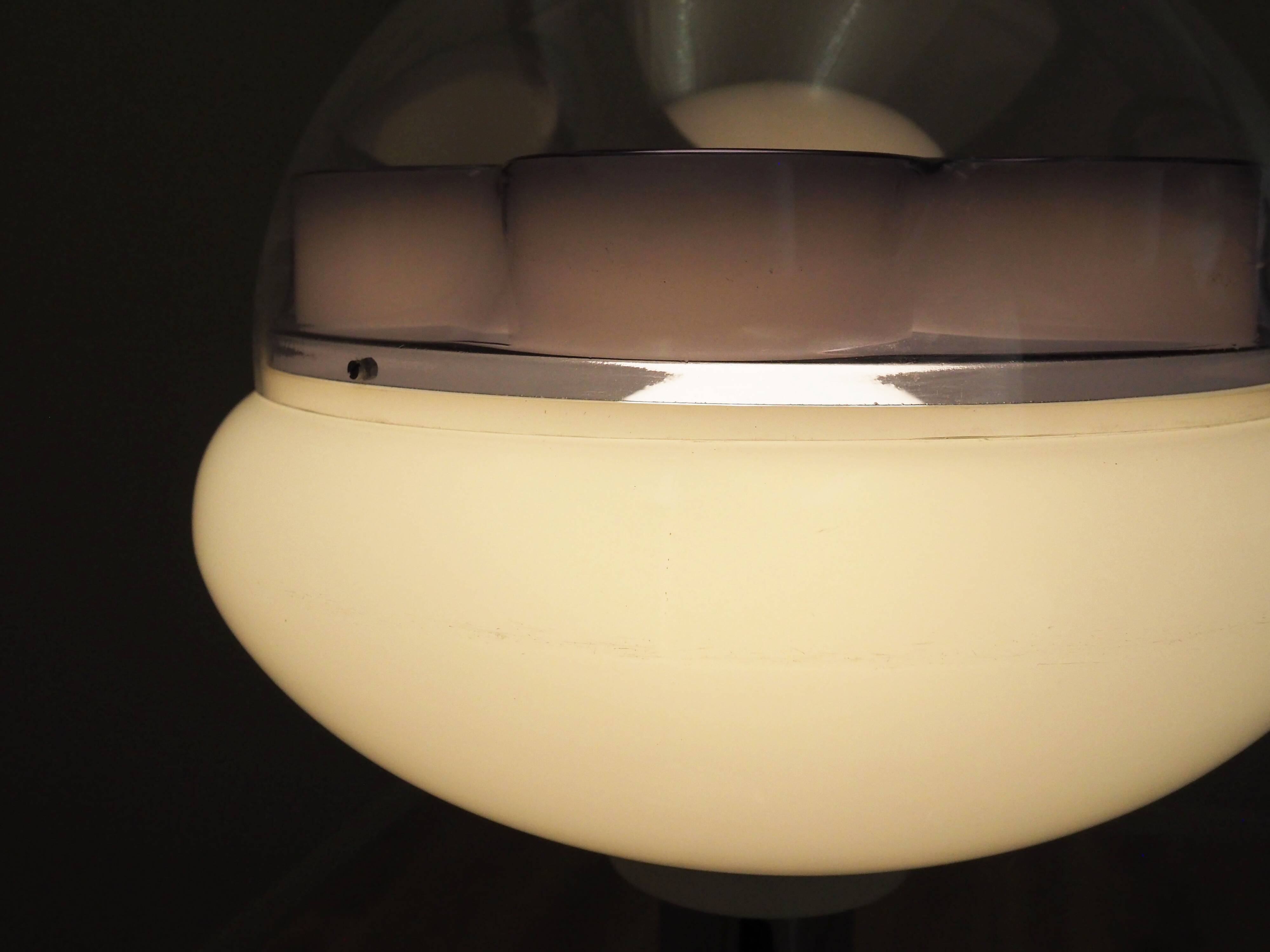 Floor lamp with ashtray, Space Age design, 1960s, production: Italy