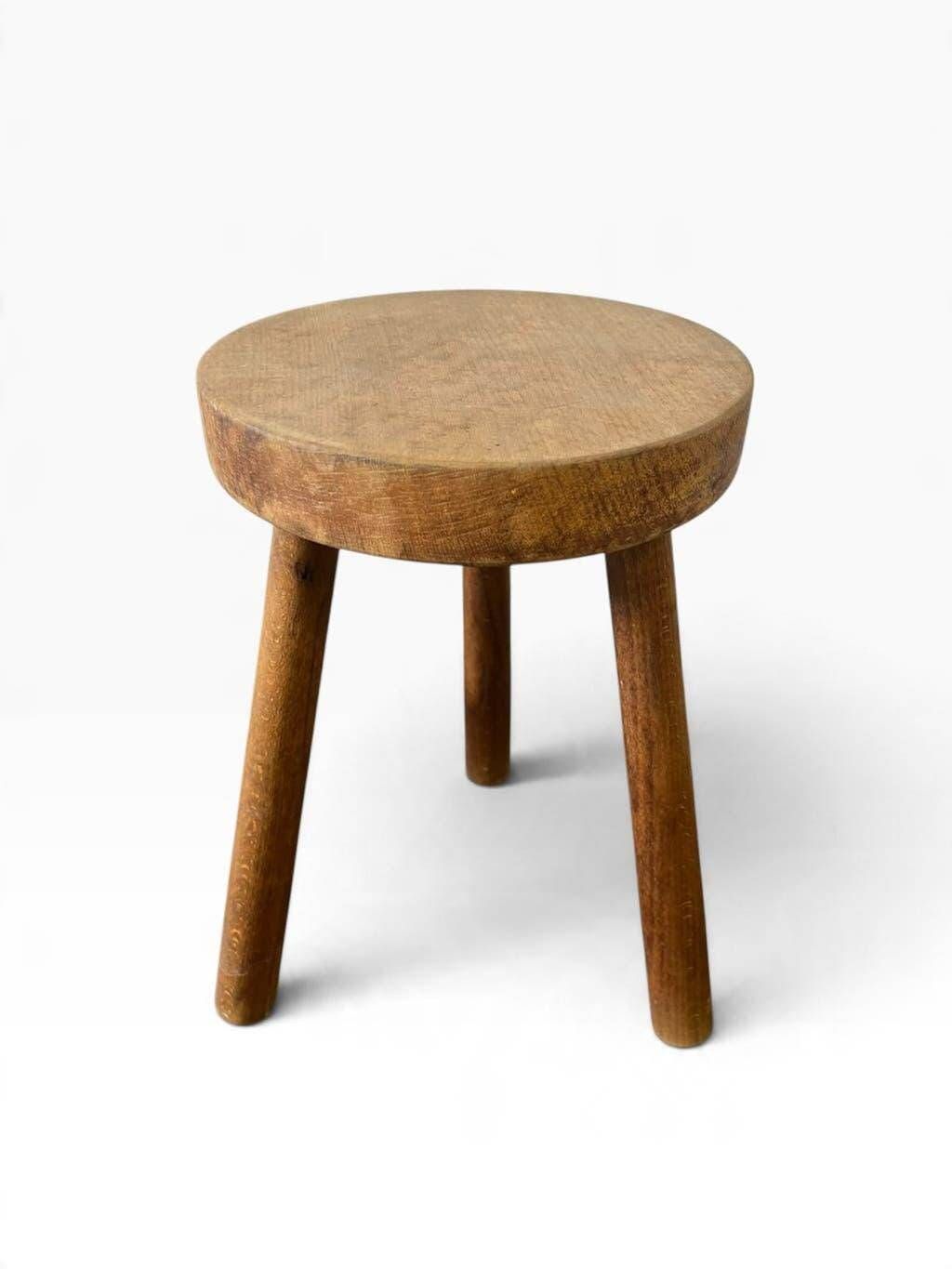 Vintage round side table / plant table / stool