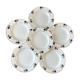 Lot de 6 assiettes creuses Terre de Fer modèle "Roméo" début XXème