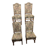 Lot de 4 chaises stylé LXIII vintage