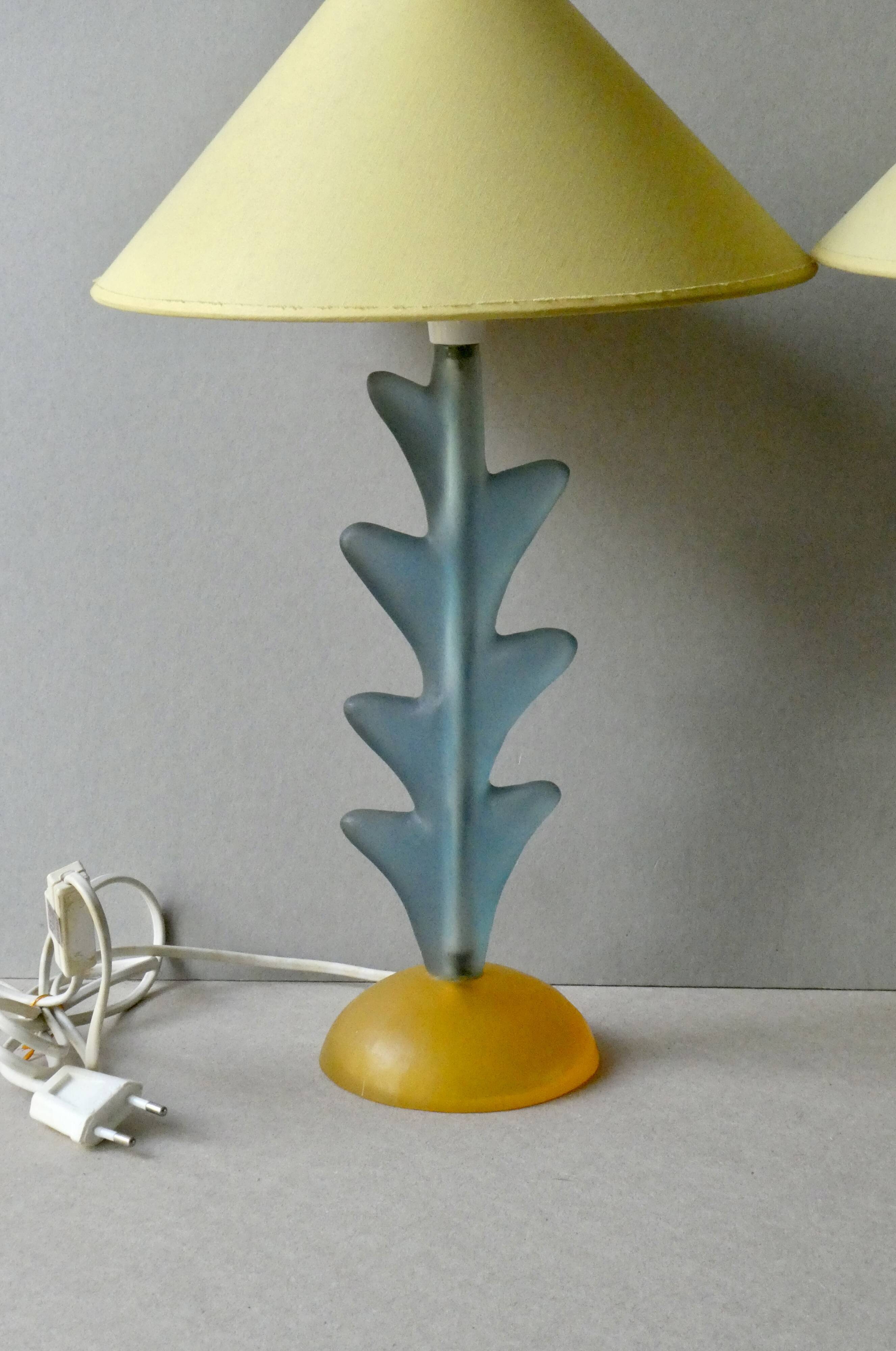 Paire de lampes design Trait d'Union des années 80