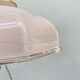 Pair of pale pink opaline pendant lights