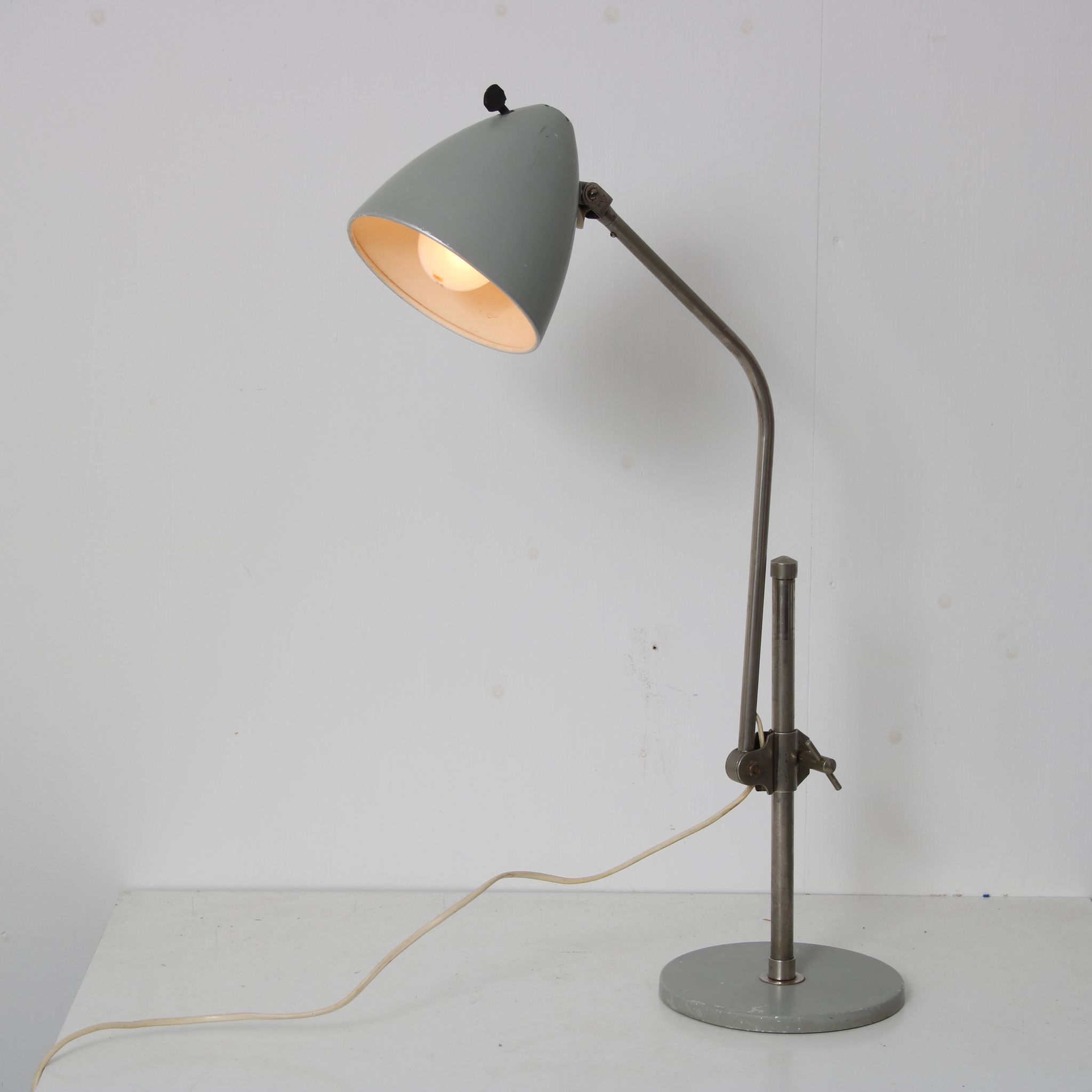 1950s Adjustable industrial desk lamp by Hala, Netherlands