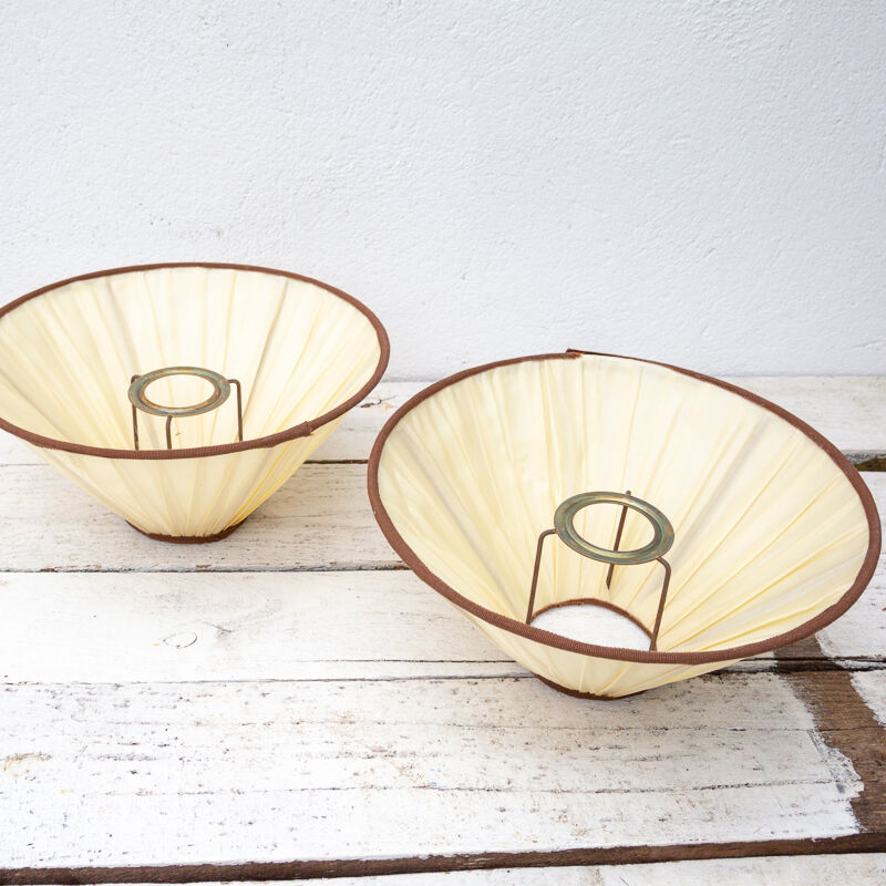 2 wall lamps art deco metal diamond base