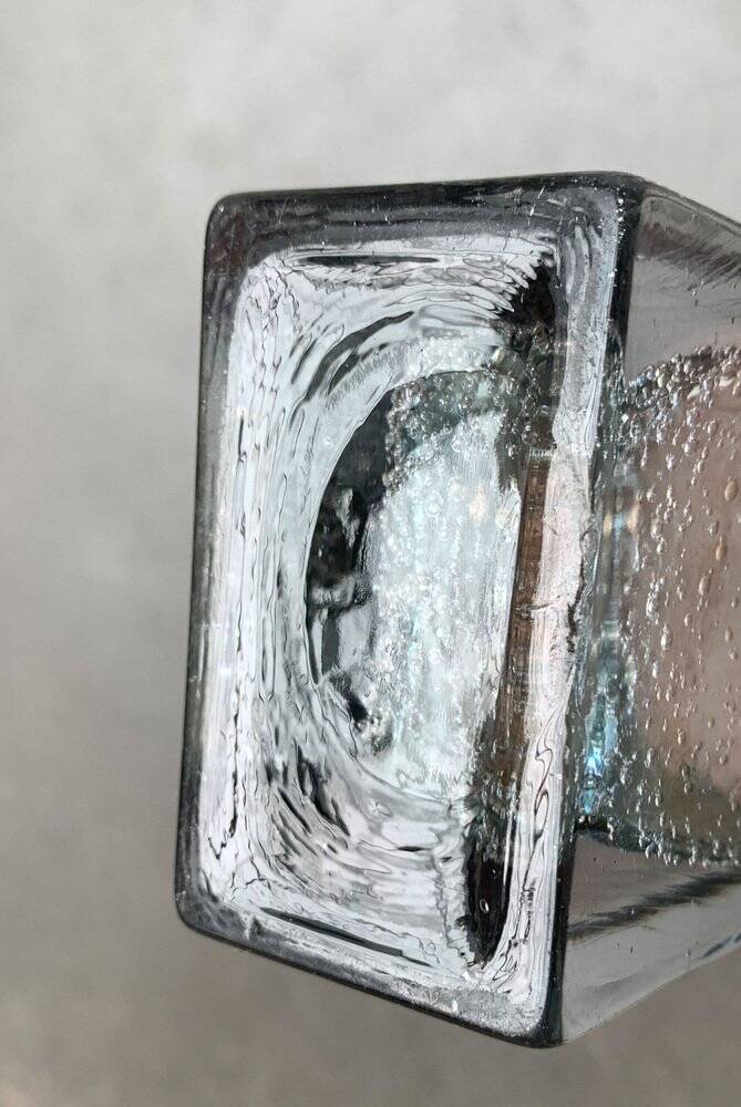 Mid-Century Vase in German Glass Block, 1960s