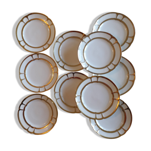 Lot de 10  assxiettes - blanc