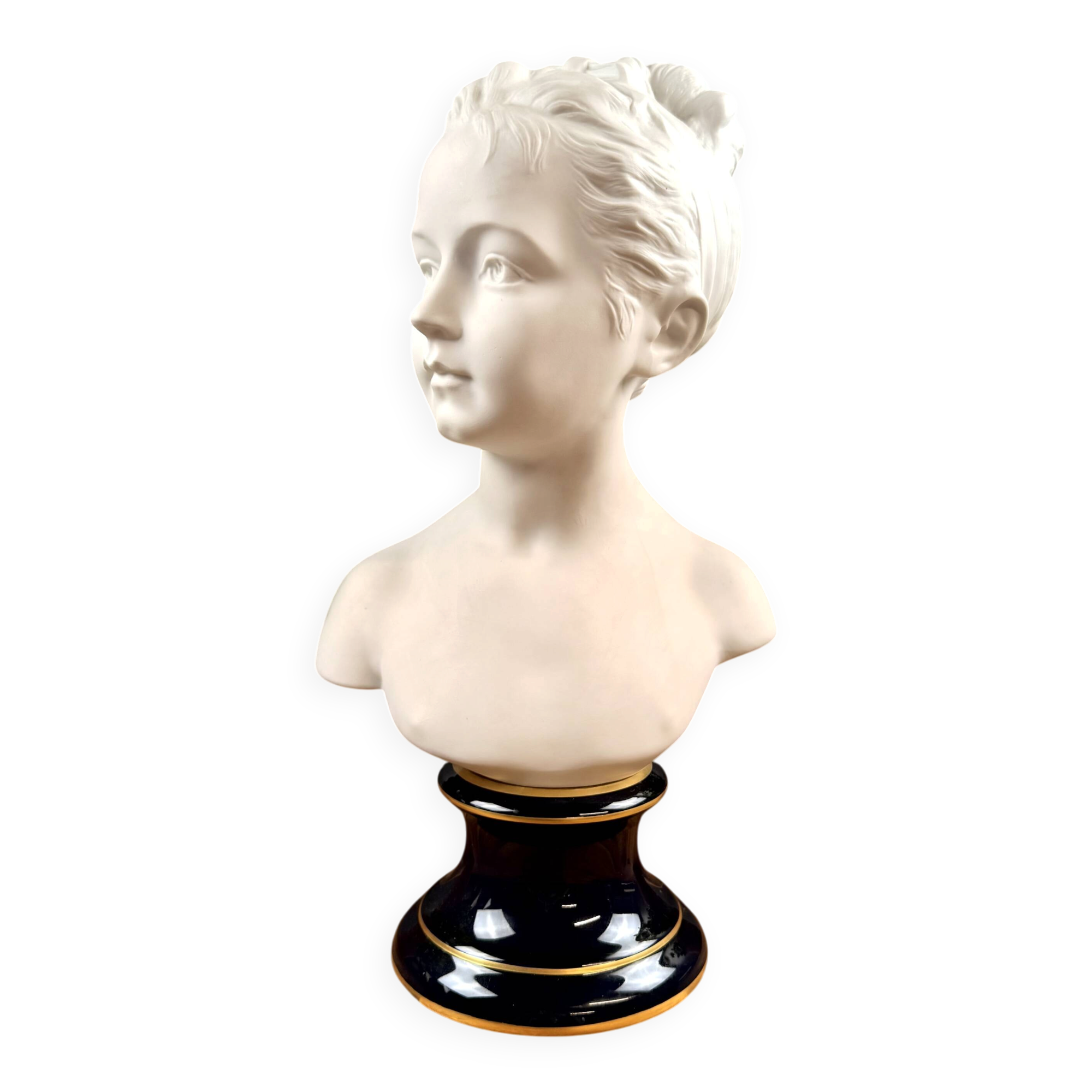 Biscuit bust of Limoges – young woman