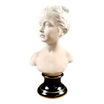 Biscuit bust of Limoges – young woman