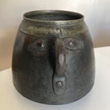Pot cover vase face 1900 patina of origin