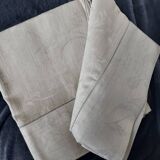 Damask linen tablecloth