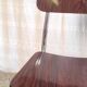 Duo de chaises formica imitation palissandre années 60