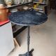 High Vintage Bistro Table – Black Marble & Cast Iron –