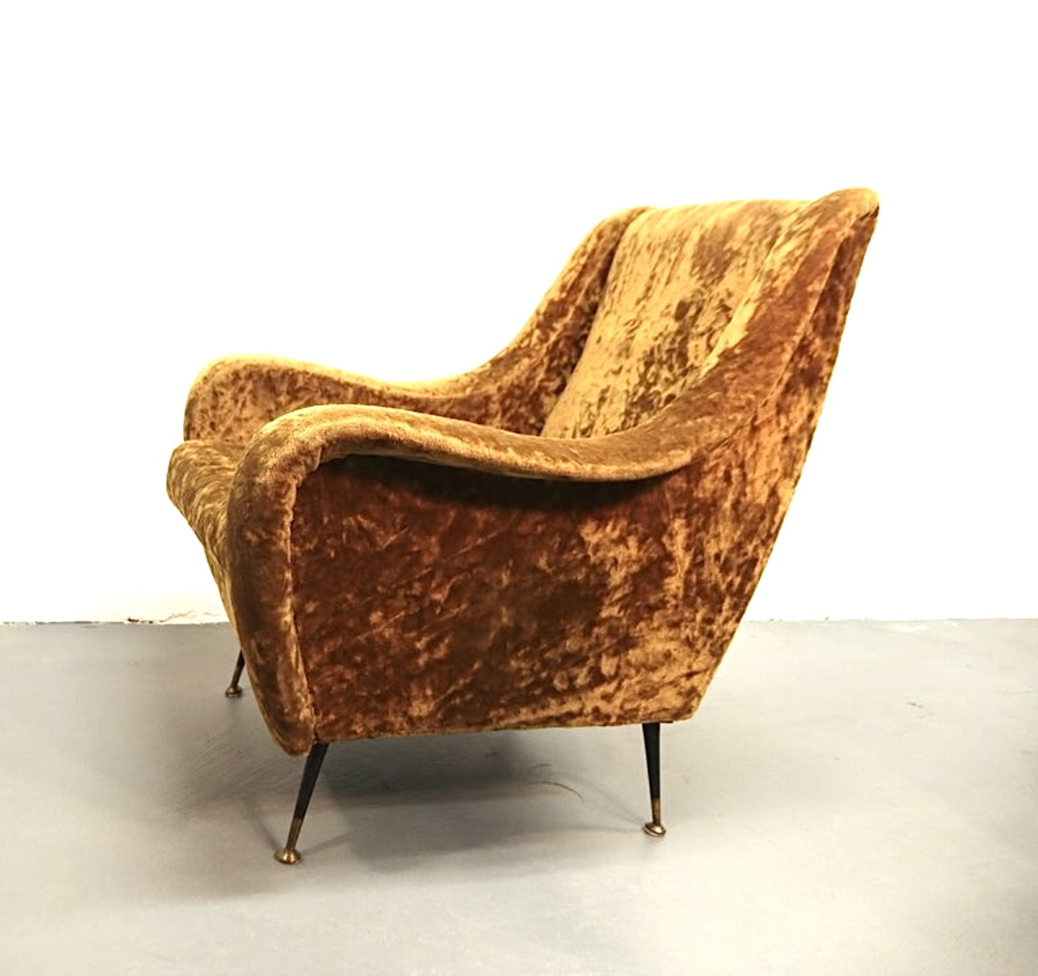 Pair set of 2 armchairs, italy 1950s