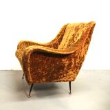 Pair set of 2 armchairs, italy 1950s