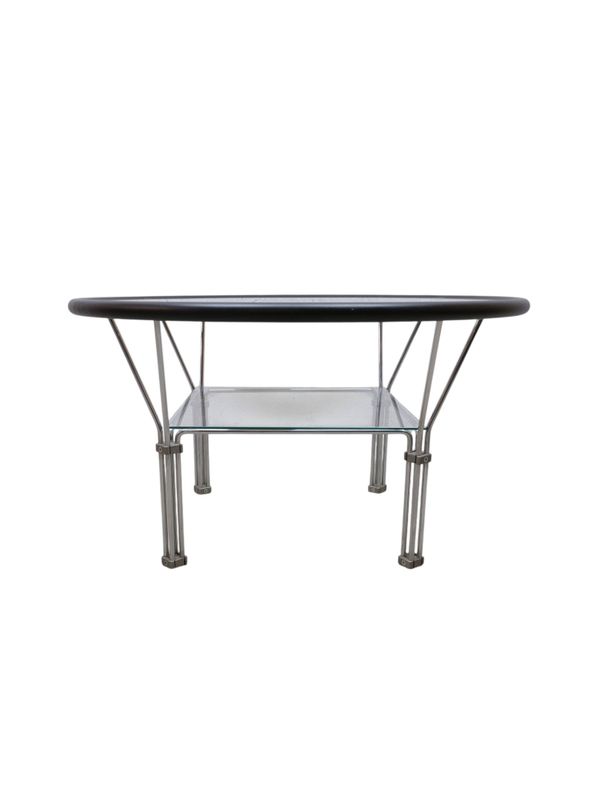 Table basse en verre industriel des années 1970