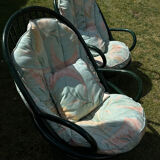 Pair of rattan armchairs