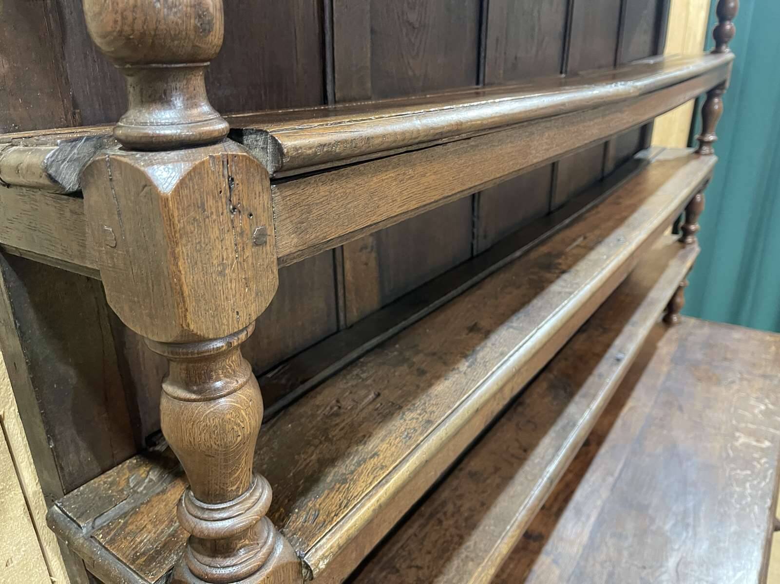 18th century oak 3-door dresser from the north of France