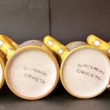 Set of 6 mugs ceramics "giacomini orvieto" Italy