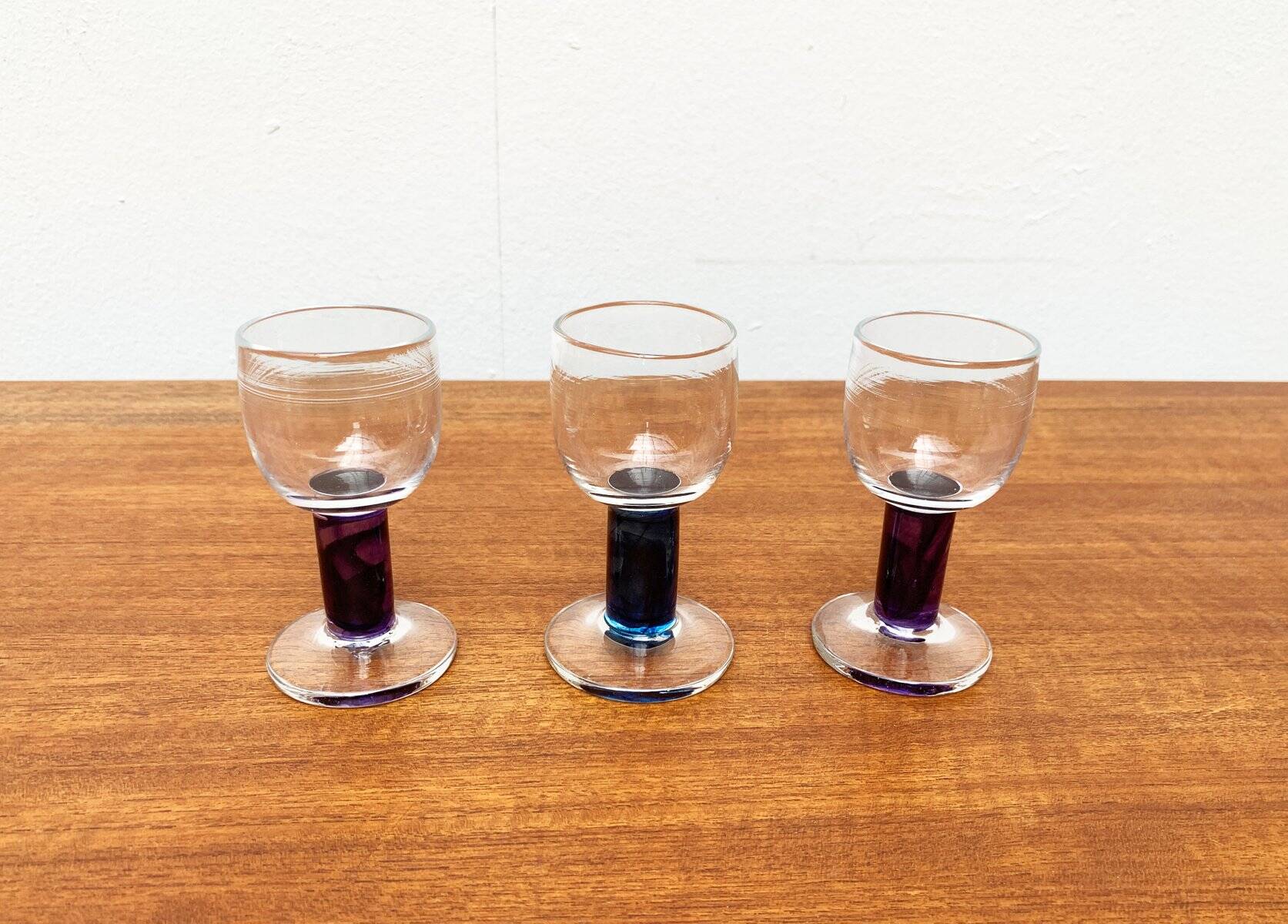 Verres de design allemand par Regina Kaufmann pour Glashagen Hütte, ensemble de 4