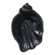Vide-poche coquillage en céramique noire