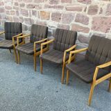 4 armchairs Scandinavian Lounge Chairs 60s Fröscher KG