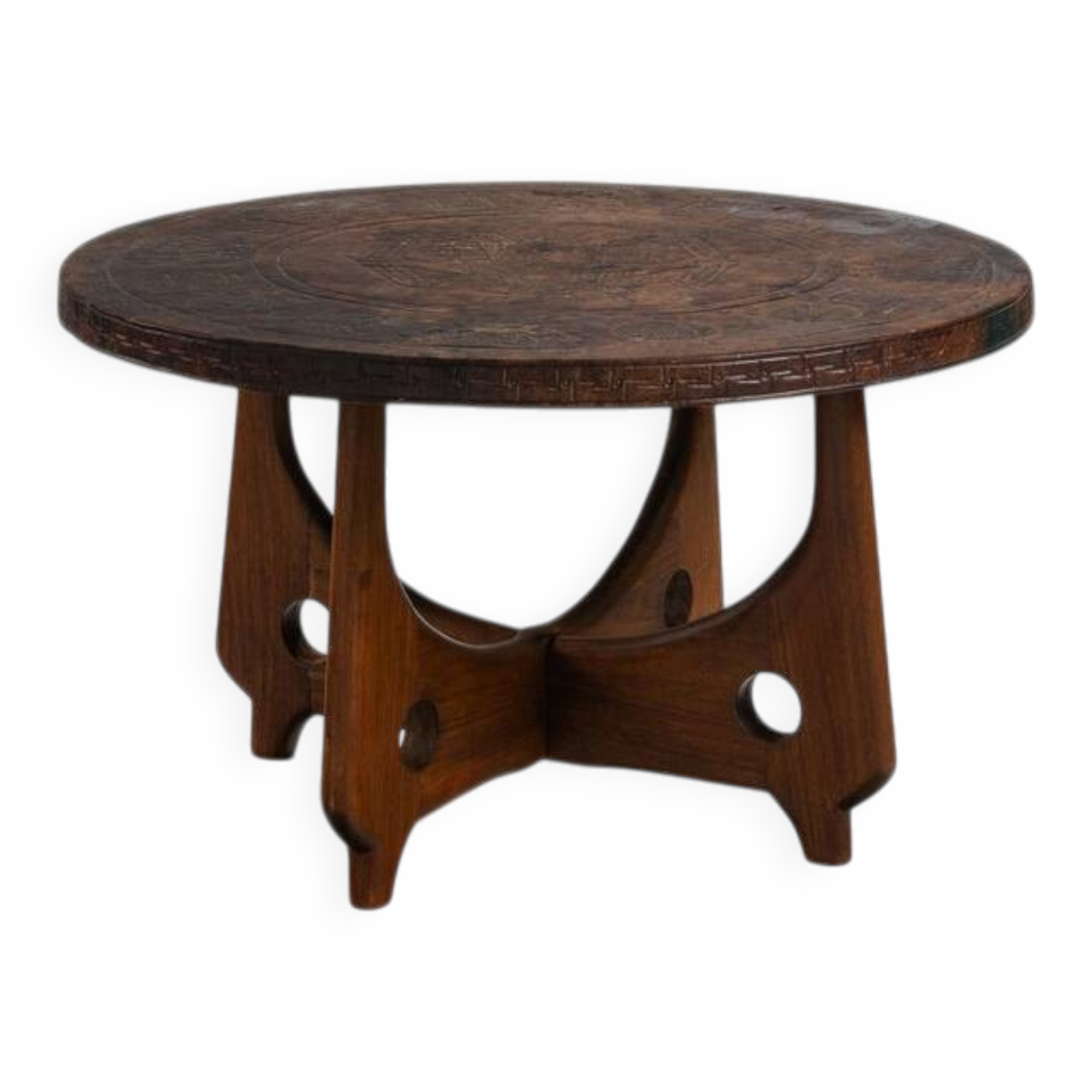 Angel Pazmino round coffee table Muebles de Estilo Ecuador 1960