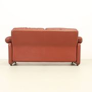 Canapé deux places Coronado de Tobia Scarpa en cuir cognac, 1969