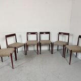 6 scandinavian chairs from lübke in rosewood, 60s