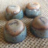 Series of 4 sandstone bowls