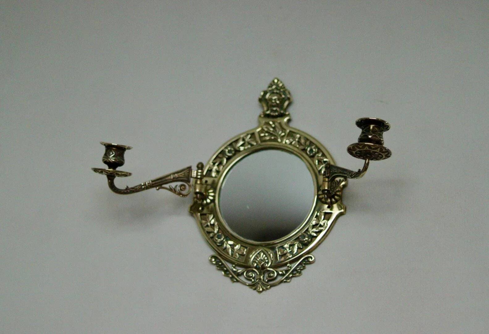 Single vintage Swedish brass sconce