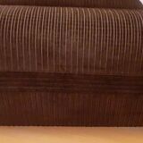 Chauffeuse en velours chocolat années 70