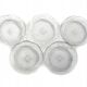Set of dessert plates, Art Deco, crystal, Hortensja Glassworks, Poland, 1930s