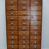 Dutch beech apothecary, filing cabinet, 1950s