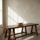 Banc en bois brut vintage