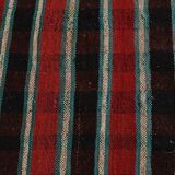 Red & Green Striped Turkish Kilim Rug, 202x312Cm