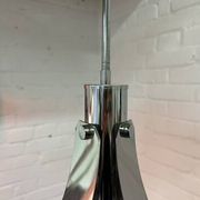 Vintage Space Age chrome and glass chandelier from the 1970s.