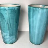 Service to Orange vintage vallauris bonaudi pitcher & 4 glasses