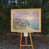 Paysage huile sur toile signée André Ruffin